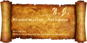 Niedermüller Julianna névjegykártya