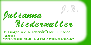 julianna niedermuller business card